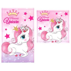 Set 2 toallas baño Unicornio algodon