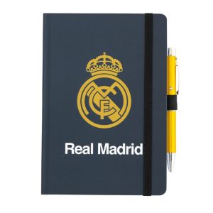 Cuaderno A5 premium + boligrafo proyector Real Madrid