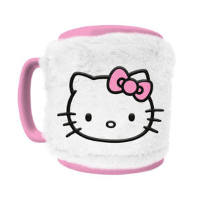 Taza funda de peluche Hello Kitty 440ml