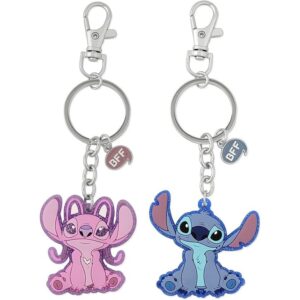 Set 2 Llaveros Angel & Stitch Disney