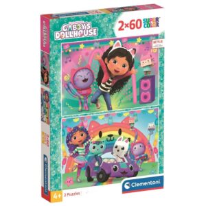 Puzzle La Casa de Muñecas de Gabby 2x60pzs