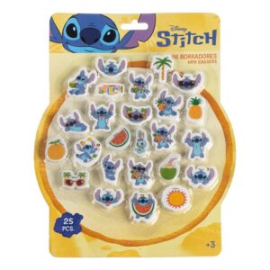 Blister 25 Gomas de borrar Stitch Disney