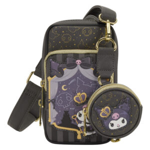 Bolso bandolera + Monedero 20th Anniversary Kuromi Hello Kitty Loungefly